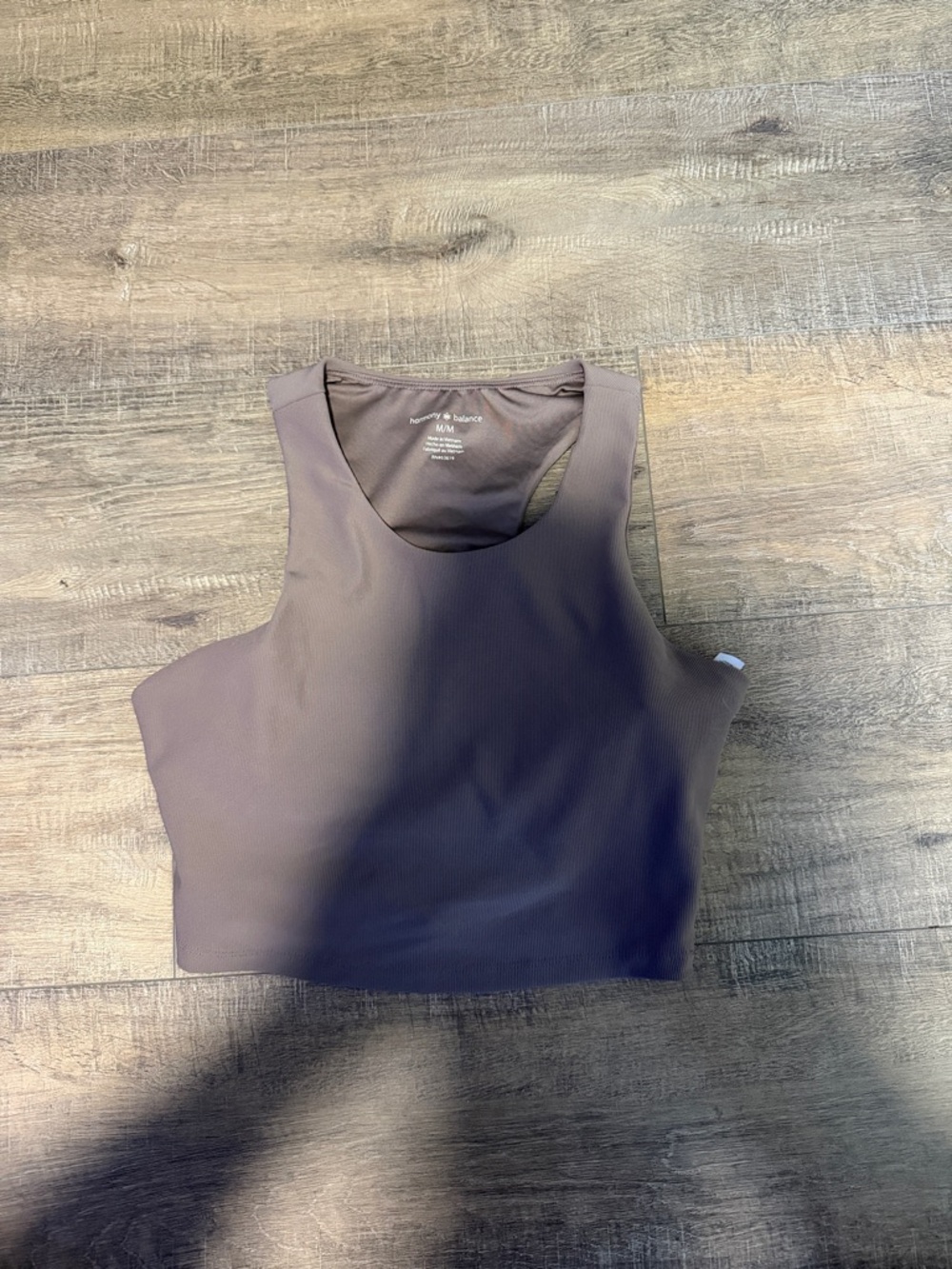 Balance Collection Ribbed High-Neck Crop Top - Taupe